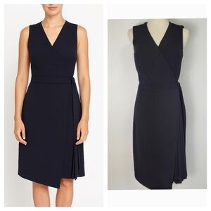 Topshop Black Wrap Sleeveless Dress